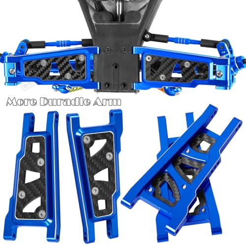 Upgrades Part for 1/10 Slash 4x4 VXL,Alloy Suspension Arm,Shock Absorber,Caster Block,Steering Blocks,Stub Axle Carriers,Steering Bellcranks,Shock Tower,Body Mounts,Drive Shaft,Links,Navy Blue - color: Navy Blue - (1 Set)