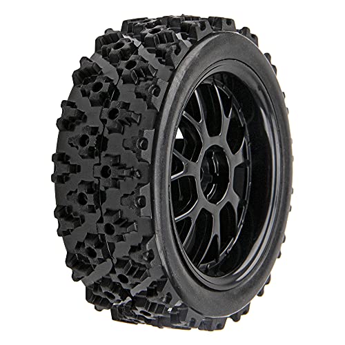 OD 2.83'' 12mm Hex Hub Wheel Rims & Rubber Tires Compatible with Kyosho HSP Tamiya HPI 1/10 1/12 On-Road Touring Car,WLtoys 1/14 144001 Traxxas 1/16 Slash 1/18 A959B RC Buggy,Black