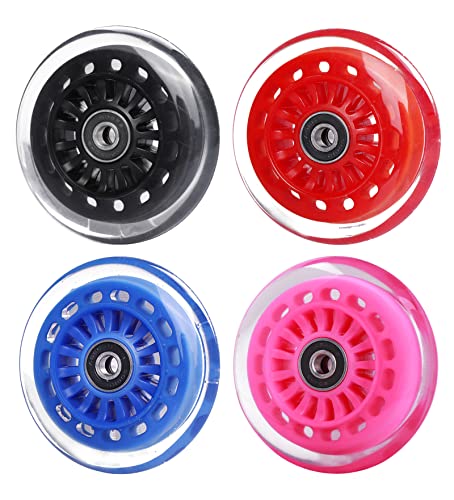 90mm Wiggle Car Polyurethane Replacement Wheels Set for Upgrades for PlasmaCar Ride-on Toys Wiggle Car Replacement Wheels, 4-Pack (Black) - color: Black