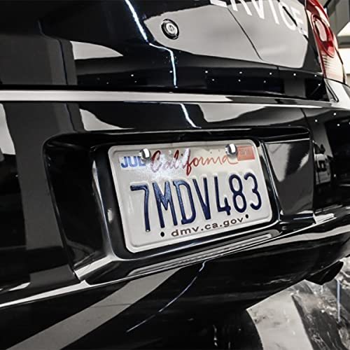 YALOK Anti Theft License Plate Screws, M6 Mounting Kit, Silver | 1/4x3/4 Inch, front/rear tag frames, caps/washers/nuts, tool bit, rattle pads, stainless hardware, automotive accessories