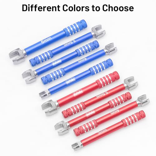 daitoku RC Wrench 3.0/4.0/5.0/5.5/6.0mm Turnbuckle Nut Ball Joint Remover 5PCS for RC Crawler Car Boat Drone Upgrade Parts (Blue) - color: Blue