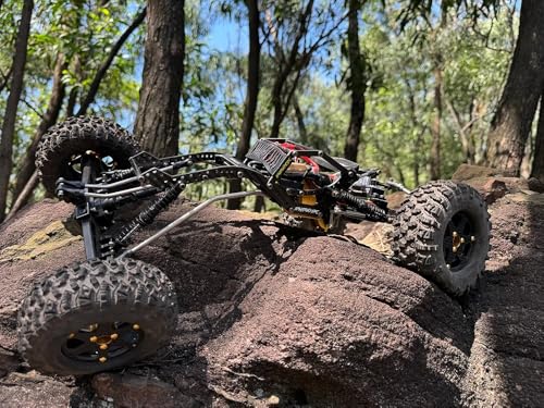RhinoRC W1 Chassis,Crawler Frame Chassis Kit,with Titanium Alloy Link kit for 1/10 RC Crawler Car (W1 Kit) - color: W1 Kit