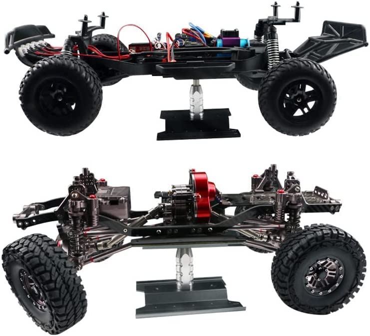 RC Car Work Stand, RC Repair Stand 360 Degree Rotation Lift Aluminum Alloy RC Repair Work Station for 1/8 1/10 1/12 1/16 1/18 Scale RC Crawler Truck