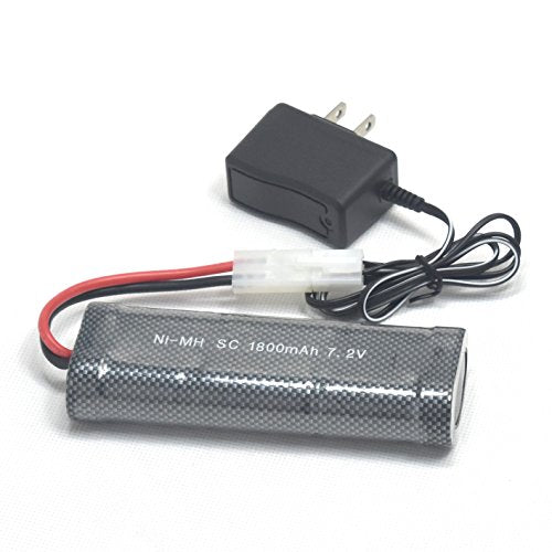 7.2V 1800mAh NiMH Battery KET-2P Female P-to-S Plug & US Charger for RC Car Truck Racing Speed Boat Power Starter