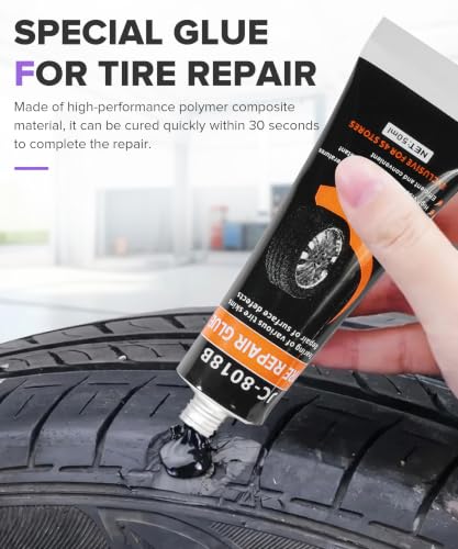 Rubber Cement,Car Accessories Universal Professional Waterproof Weather Resistance Tire Slime,Automotive Tire Repair Tools,Suitable for All Tires on Cars,Bicycles,Trucks,Motorcycles,Off-Road