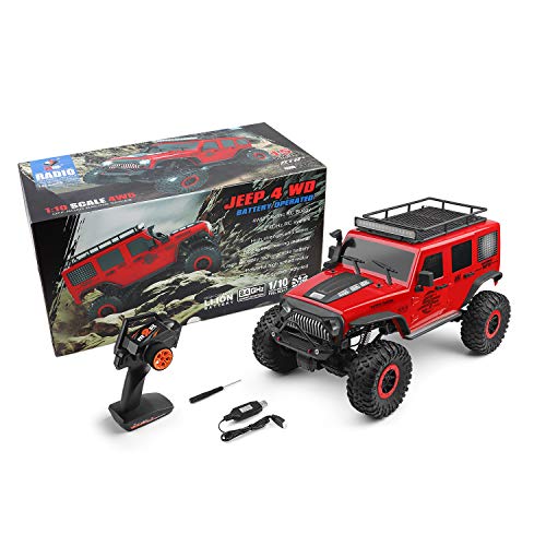 GoolRC WLtoys 104311 RC Car, 1/10 Scale 4WD 2.4Ghz Remote Control Car, Brushed Motor Off-Road Crawler Car RTR for and Adults