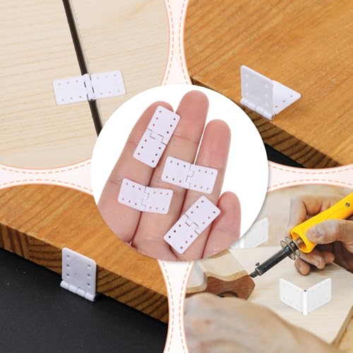 20 Pcs RC Plane Hinges, Remote Control Aircraft Hinges RC Plane Parts for Fixing Nylon Small Hinge Fixed Wing Model Airplane Square Loose-Leaf