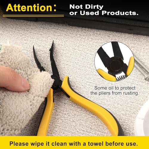 5" Micro RC Ball Link Pliers Model Repair Tool | Curved Tip Bent Head, Ball Link Clamp Tool for RC Vehicles Helicopter Airplane Car Repair