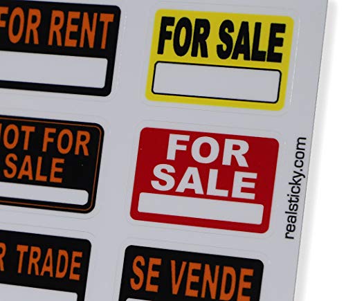 1:10 Scale for Sale Remote Control Sticker Sheet R/C Sign Display Diorama Car Crawler Body Decal Pack