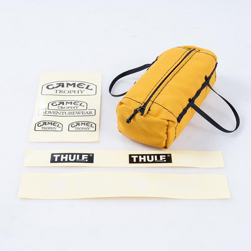 FMS Simulation Micro Scale Model Luggage Bag Handbag Travel Bag(1 Bag Yellow) for 1/6 1/10 RC Car Decoration Fake Props Accessory for RC Crawler Car - style: Handbag Yellow