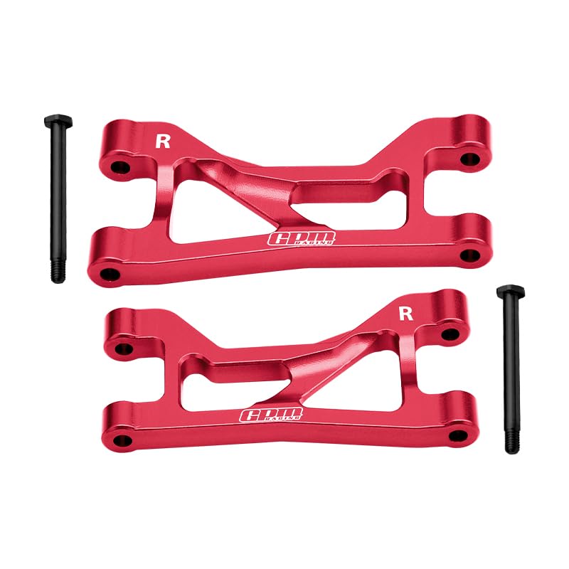 GPM 7075 Alloy Rear Upper Suspension Arms For Mini Maxx Monster Truck-107154-1 (Red) - color: Red