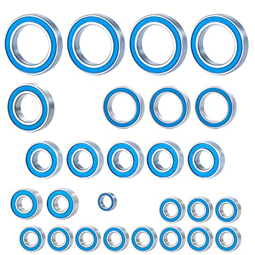 32Pcs Wheel Hub Axle Steel Sealed Ball Bearing Kit for Tra-xxas ERevo | ERevo 2.0 VXL TRA86086-4 1/10 RC Crawler Car Upgrade Parts