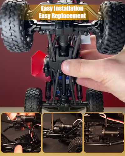 Dual Speed Transmission 15.7:1 and 56.6:1 | Fit for TRAXXAS TRX4M Defender Bronco K10 F150 1/18 RC Crawlers Silver