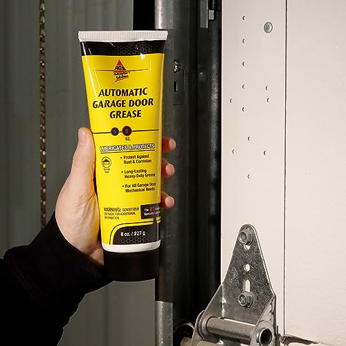 AGS Company Garage Door Grease, 8oz Lubricant, Protect and Lubricate, Prevent Rust and Corrosion on Garage Doors, Stop Squeaking and Sticking, for All Garage Door Mechanical Needs