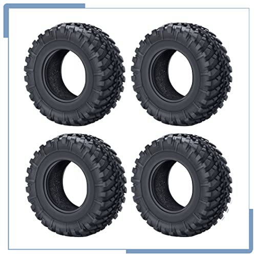 4PCS Rubber Micro RC Tires 38mm for Kyosho Mini Z 4x4 Tires 1/18 Scale 1/24 Scale - size: 38mm