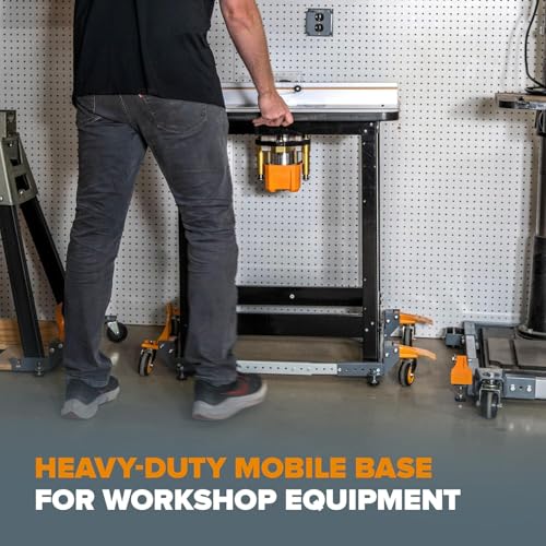 BORA PM-2500 Mobile Base for Shop Equipment - Adjustable Table Saw Base - style: 2 All Swivel Casters