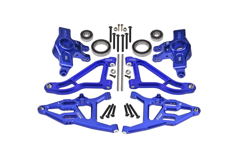 GPM 7075 Alloy Front Knuckle Arms for TRAXXAS 1/7 Unlimited Desert Racer -85076-4 - color: Blue