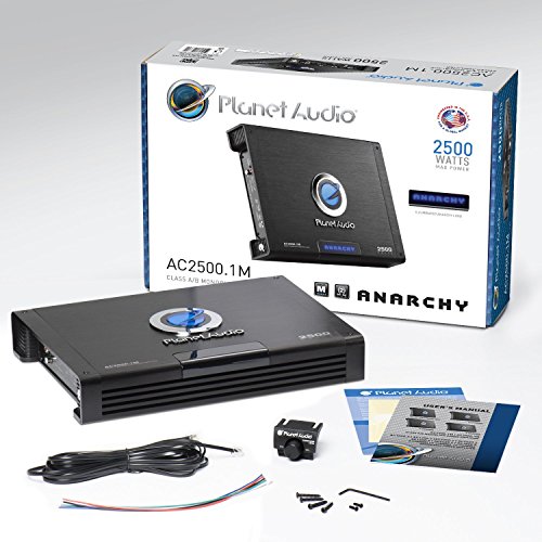 Planet Audio AC2500.1M Monoblock Car Amplifier, 2500 Watts, 2/4 Ohm Stable
