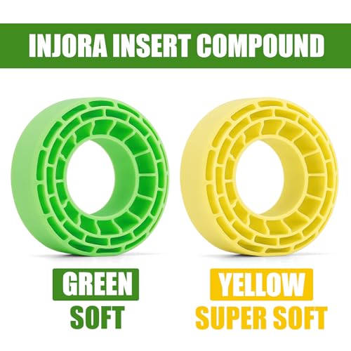 INJORA Silicone Rubber Inserts for 56-58mm*24mm 1.0" Tires (Small Green) - color: Green