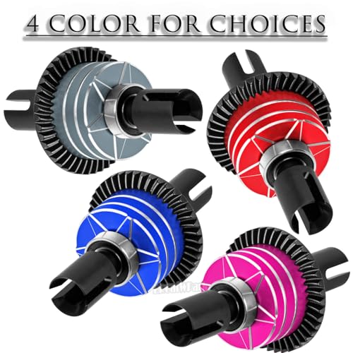 RC 43T Differential & 10T Main Gear Upgrades Part for 1/7 Big Rock/Mojave/Fireteam V2 6S BLX,1/8 Kraton/Outcast/Notorious Talion 6S BLX & EXB,Replace ARA310990,#ARA310979,Red - color: Red - (Differential)