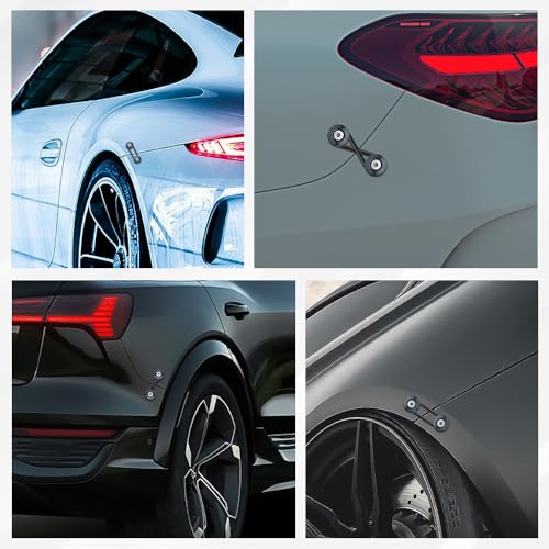 Universal Bumper Quick Release Kit, Front Rear Quick Release Bumper Clips, Bumper Fasteners Holders with Stainless Steel Screws Kit for Cars (2 Titanium Release Tabs and 12 Customized O-Rings)