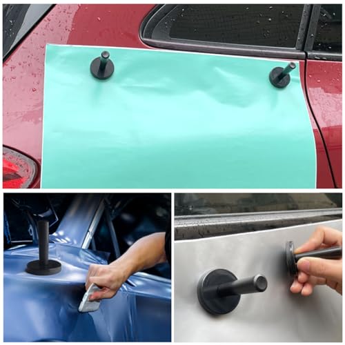 Zpana Car Wrap Magnet Holder, 4PCS Vehicle Window Tint Gripper for Sign Vinyl, Automotive Wrapping Crafts Sign Making Film Fix Aid Tool Set Accessories, Universal for SUV, Sedan, Truck (Blue) - color: Blue