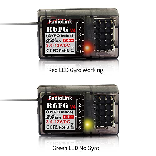 Radiolink RC4GS V3 2.4G 5 Channels RC Radio Transmitter and 2 R6FG Gyro Receivers Set Radio Combo for Crawler Truck Car Boat