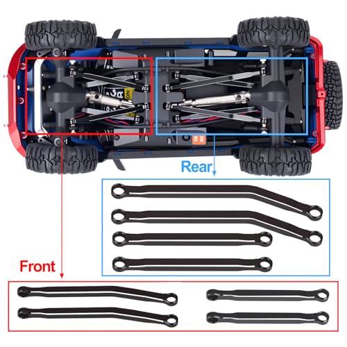 8Pcs Aluminum Link Pull Rods for RC 1/30 Axial SCX30 Crawler Replace Upgrade