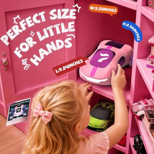AEROQUEST Pink Hand Controlled RC Cars for Girls | Remote Control Stunt Drift USB-C Charging Light Spray Sound Gesture Sensing Spotrs Birthday Holiday Gifts 2.4GHz 4WD - color: Pink