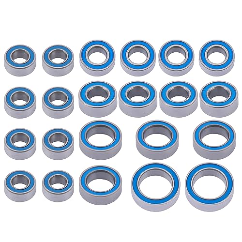 HobbyPark Ball Bearing Kit Rubber Sealed 2RS for TRX4M TRX4MT Upgrades Parts Compatible with High Trail K10 F150 Defender Bronco 1/18 RC Crawler & Monster Truck, 22Pcs