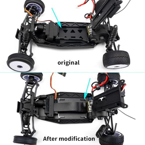 RC Car Aluminum Alloy Battery Tray Holder for 1/24 Buggy Losi Micro-B Upgrade