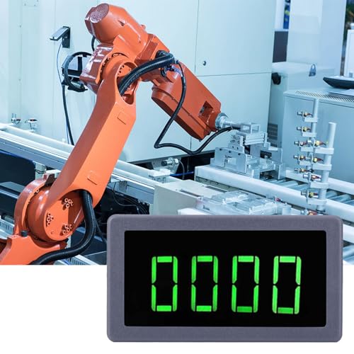 Digital Tachometer for Motor Speed Measurement, Hall Effect Sensor RPM Meter with LED Display, DC 8-24V Range 10-9000