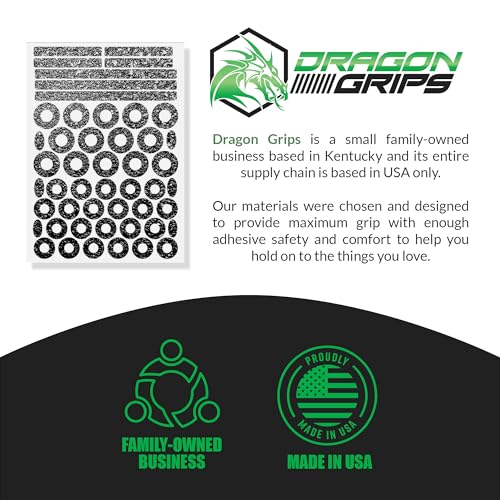 Dragon Grips RC Body Clip Hole Protectors, 49pcs, Black PVC Stickers | For 1/10 RC Crawler Body Shells, Stick-On Accessories, Prevent Clip Hole Damage & Cracking, Protect Custom-Painted Bodies - color: Black/49pc