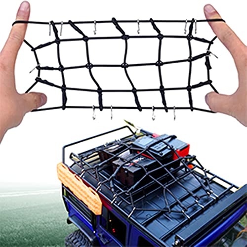 GLOBACT 1/10 RC Crawler Accessories Roof Decoration for TRX4 TRX6 SCX10 | Luggage Net, Oil Drum, Wood Box, Fuel Tank, Recovery Board, Toolbox, Shovel