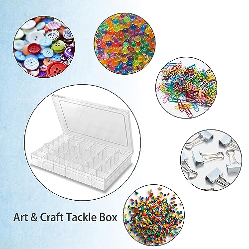 Goiio 2 Pack Plastic Organizer Container Box | 36 Grids Plastic Parts Organizer Box, for Beads, Art DIY, Crafts