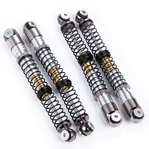 MOHERO Adjustable RC Shocks Absorber Damper 53mm Aluminum 4Pcs for 1/24 Axial SCX24 RC Crawler Car Upgrade Parts (Grey) - color: Grey