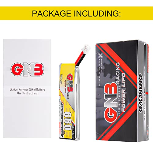 4PCS 660mAh 1S LiPo Battery 3.8V JST-PH2.0 Connector for Mobula7 75mm Drone | Crazepony 3.8V LiHV Batteries 90C/180C for Eachines Trashcan Emax Tinyhawk Freestyle II Snapper7 Mobula7 75mm Micro FPV Racin