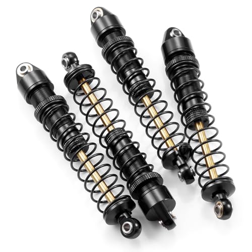 MOHERO 4Pcs RC Oil Filled Shocks - 80/90/100/110/120mm Shock Absorbers Kit for Most 1/10 RC Crawlers Like Axial SCX10 II III D90 CC01 Gen7 Gen8 CC01 Wraith RR10, etc (90MM) - size: 90MM