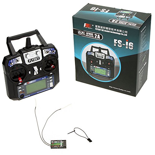 GoolRC Flysky FS-i6 AFHDS 2A 2.4GHz 6CH Radio System Transmitter for RC Helicopter Glider with FS-iA6 Receiver Mode 2