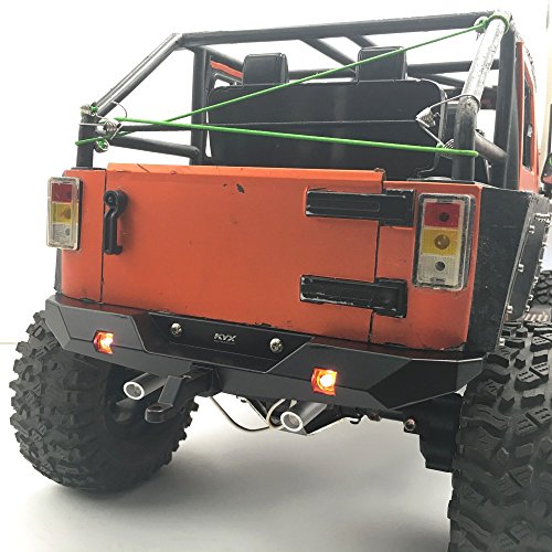 KYX Racing Alloy Rear Bumper w/Spare Tire Rack For 1/10 RC Crawler TRX-4