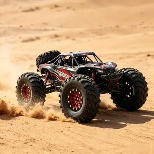 1.3 Beadlock Wheels & Brass Rim 46.5g Offset-3mm for 1/18 1/24 RC TF (Red Black) - color: Red Black