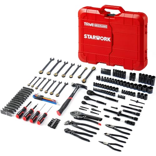 STARWORK TRUE MECHANIC 306-Piece Mechanics Tool Set and Socket Set, Comprehensive Tool Kit, Automotive Repair Tool Set, Professional - size: 306 PC