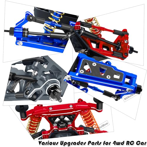 RC Upgrades Part for 1/10 Rustler 4x4(#67164-4),Suspension Arms,Caster Block,Steering Blocks,Rear Stub Axle Carriers,Shock Towers,Steering Block,Red