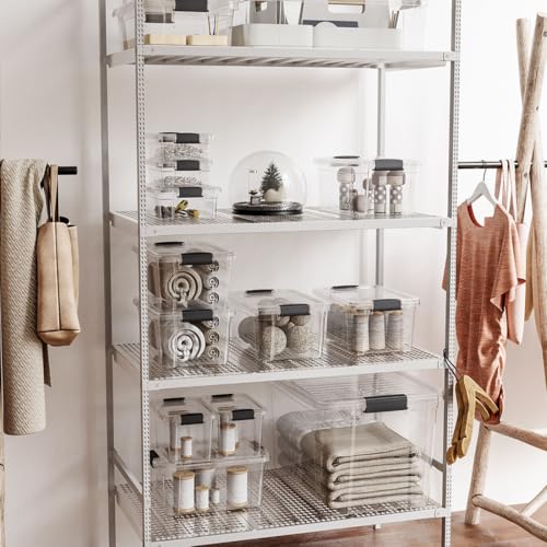Superio Clear Storage Bins with Lids, Stackable Storage Box with Latches and Handles, Extra Small, 2 Pack 2 Quart - size: 2.3 Quarts, style: 2 Pack