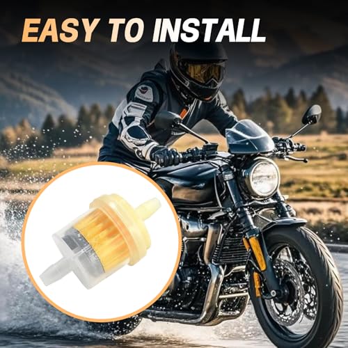 10PCS Gas Inline Fuel Filters with Magnet, Compatible with motorcycles, ATVs, quad bikes, go-karts, scooters, generator sets and similar equipment, 3/16 Inch Inline Fuel Filter