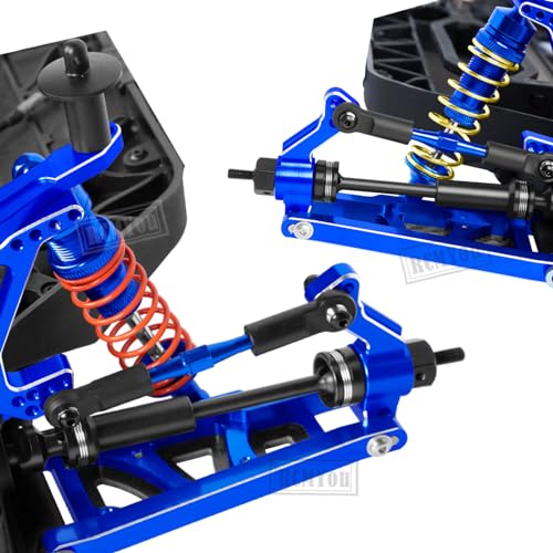 Upgrades Part for 1/10 Slash 4x4/Slash 4x4 VXL,Alloy Suspension Arm,Shock Absorber,Caster Block,Steering Blocks,Stub Axle Carriers,Steering Bellcranks,Shock Tower,Body Mounts,Navy Blue - color: Navy Blue for Upgrades