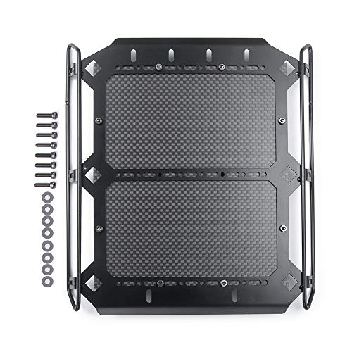 RCLions Metal Roof Rack with Carbon Fiber Panel Upgrades Parts for TRX6 G63 TRX4 G500 1/10 RC Crawler Car Body Accessories