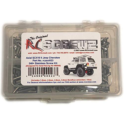 RCScrewZ Stainless Steel Screw Kit axi023 compatible with Axial Racing SCX10 II Jeep Cherokee 1/10th Electric 4WD Rock Crawler (#AX90046)