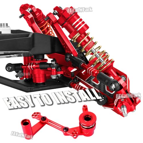 RC Upgrades Part for 1/10 Rustler Stampede (VXL) 2WD,A-Arm,Shock,Drive Shaft,Caster Block,Steering Blocks,Stub Axle Carriers,Steering Bellcranks,Links,Shock Tower,Front Bulkhead,Red - color: Red - (Rc Upgrades)