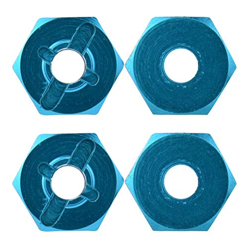 Wheel Hex Adapter, 4 Pcs Metal 7mm to 12mm Wheel Hex Hub Adapter for RC Spare Part RC Car Upgrade Parts